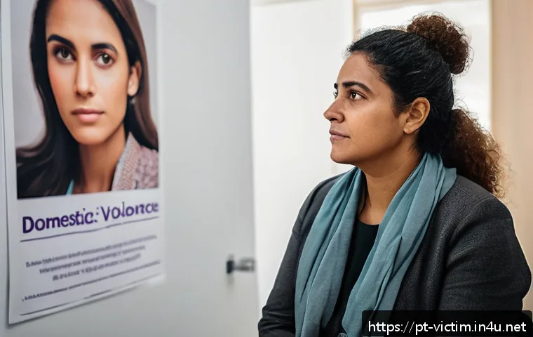 범죄 피해자 가정 폭력 피해 신고 방법 - A compassionate female social worker in a modern Brazilian government office, attentively listening ...